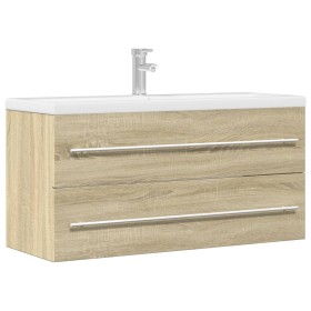 Armario para lavab contrachapada color roble 100x38,5x48 cm by , Bathroom furniture - Ref: Foro24-856232, Price: 72,81 €, Dis...