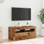 Mueble TV luces LED madera ingeniería envejecida 90x35x40 cm by , TV Furniture - Ref: Foro24-856321, Price: 75,44 €, Discount: %