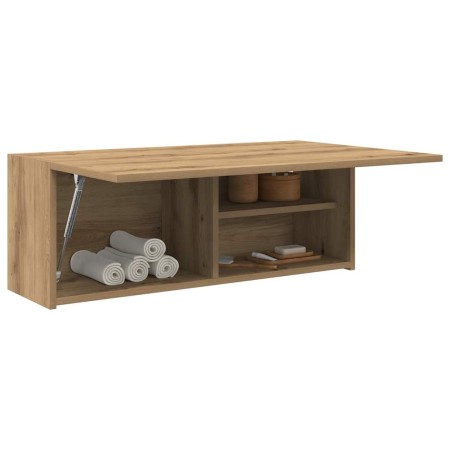 Mueble de pared baño madera ingeniería roble artisan 80x25x30cm de , Tocadores de baño - Ref: Foro24-860084, Precio: 52,13 €,...