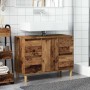 Mueble de lavabo madera ingeniería envejecida 80x33x60 cm de , Tocadores de baño - Ref: Foro24-857126, Precio: 100,19 €, Desc...