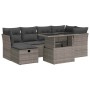 Set de sofás de jardín 7 pzas con cojines ratán sintético gris de , Conjuntos de jardín - Ref: Foro24-3327780, Precio: 497,02...