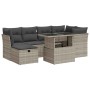 Set de sofás de jardín 7 pzas con cojines ratán PE gris claro by , Garden sets - Ref: Foro24-3327782, Price: 583,97 €, Discou...