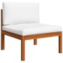 Garden furniture 6 pcs cream cushions solid acacia wood by vidaXL, Garden sets - Ref: Foro24-3057876, Price: 576,57 €, Discou...