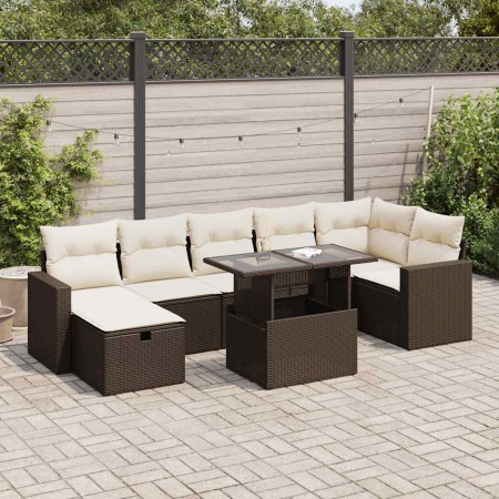 Set sofás de jardín 8 piezas y cojines ratán sintético marrón von , Gartensets - Ref: Foro24-3327833, Preis: 552,76 €, Rabatt: %