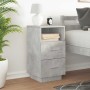 Mesilla de noche con 2 cajones gris cemento 36x36x68 cm by , Nightstands - Ref: Foro24-858584, Price: 64,83 €, Discount: %