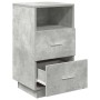 Mesilla de noche con 2 cajones gris cemento 36x36x68 cm by , Nightstands - Ref: Foro24-858584, Price: 64,83 €, Discount: %