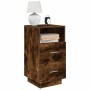 Mesilla de noche con 2 cajones roble ahumado 36x36x68 cm by , Nightstands - Ref: Foro24-858586, Price: 64,83 €, Discount: %