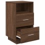 Mesilla de noche con 2 cajones roble marrón 36x36x68 cm by , Nightstands - Ref: Foro24-858590, Price: 66,70 €, Discount: %