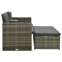 Set de muebles de jardín 3 pzas y cojines ratán sintético gris de vidaXL, Conjuntos de jardín - Ref: Foro24-313128, Precio: 2...