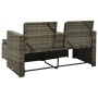 Set de muebles de jardín 3 pzas y cojines ratán sintético gris de vidaXL, Conjuntos de jardín - Ref: Foro24-313128, Precio: 2...