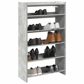 Mueble zapatero madera contrachapada gris hormigón 60x25x100 cm von , Schuhregale und Schuhorganisatoren - Ref: Foro24-859872...