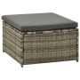 Set de muebles de jardín 3 pzas y cojines ratán sintético gris de vidaXL, Conjuntos de jardín - Ref: Foro24-313128, Precio: 2...