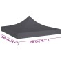 Techo de carpa para celebraciones gris antracita 2x2 m 270 g/m² de vidaXL, Cubiertas para carpas y cenadores - Ref: Foro24-31...