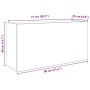 Mueble de pared de baño madera ingeniería negro 80x25x40 cm de , Tocadores de baño - Ref: Foro24-860086, Precio: 61,84 €, Des...