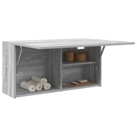 Armario de pared baño madera ingeniería gris sonoma 80x25x40 cm de , Tocadores de baño - Ref: Foro24-860090, Precio: 60,26 €,...