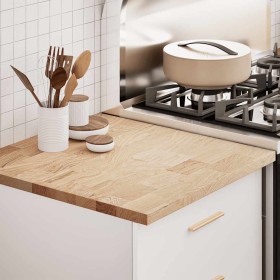 Encimera de cocina rectangular madera maciza roble