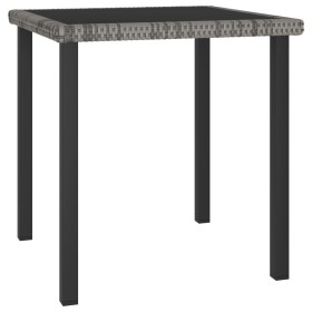 Gray synthetic rattan garden dining table 70x70x73 cm by vidaXL, Garden tables - Ref: Foro24-315117, Price: 72,99 €, Discount: %