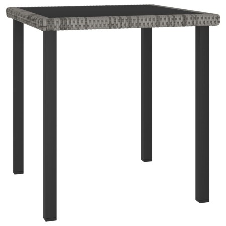 Mesa de comedor para jardín ratán sintético gris 70x70x73 cm de vidaXL, Mesas de jardín - Ref: Foro24-315117, Precio: 75,95 €...