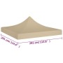 Techo de carpa para celebraciones beige 270 g/m² de vidaXL, Cubiertas para carpas y cenadores - Ref: Foro24-315318, Precio: 3...