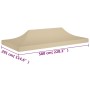 Techo de carpa para celebraciones beige 6x3 m 270 g/m² de vidaXL, Cubiertas para carpas y cenadores - Ref: Foro24-315327, Pre...