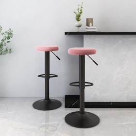 Taburetes de cocina 2 unidades terciopelo rosa by , Kitchen stools - Ref: Foro24-333148, Price: 91,06 €, Discount: %