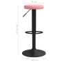 Taburetes de cocina 2 unidades terciopelo rosa by , Kitchen stools - Ref: Foro24-333148, Price: 91,06 €, Discount: %