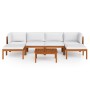 Garden furniture 7 pcs cream cushions solid acacia wood by vidaXL, Garden sets - Ref: Foro24-3057897, Price: 713,50 €, Discou...