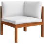 Garden furniture 7 pcs cream cushions solid acacia wood by vidaXL, Garden sets - Ref: Foro24-3057897, Price: 713,50 €, Discou...