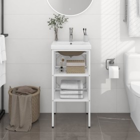 Estructura de baño con lavabo incorporado hierro