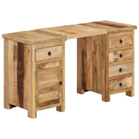 Escritorio con pedestal madera maciza de mango 140x50x77 cm by , Desks - Ref: Foro24-338209, Price: 542,25 €, Discount: %