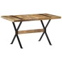 Mesa de comedor madera de mango rugosa 140x70x76 cm de , Mesas de cocina y de comedor - Ref: Foro24-321606, Precio: 254,40 €,...