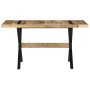 Mesa de comedor madera de mango rugosa 140x70x76 cm de , Mesas de cocina y de comedor - Ref: Foro24-321606, Precio: 254,40 €,...