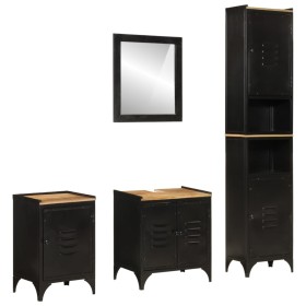 Comprar Conjunto de muebles de baño 4 pzas madera