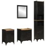 Conjunto de muebles de baño 4 pzas madera maciza mango y hierro by , Bathroom furniture - Ref: Foro24-3217111, Price: 474,45 ...