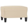 Sofá de 3 plazas y taburete tela microfibra crema 180 cm von , Sofas - Ref: Foro24-3201235, Preis: 376,53 €, Rabatt: %