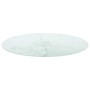 Tablero de mesa diseño mármol vidrio templado blanco Ø80x1 cm by , Table tops - Ref: Foro24-322250, Price: 74,66 €, Discount: %