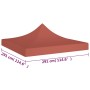 Techo de carpa para celebraciones terracota 3x3 m 270 g/m² de vidaXL, Cubiertas para carpas y cenadores - Ref: Foro24-315324,...