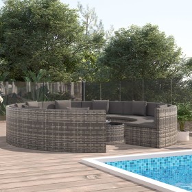 10-piece garden furniture set and gray synthetic rattan cushions by vidaXL, Garden sets - Ref: Foro24-313134, Price: 825,99 €...