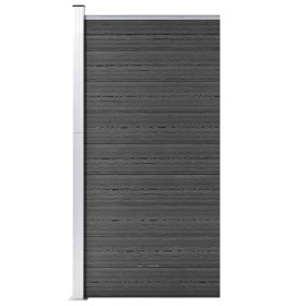 Black WPC fence panel 95x186 cm by vidaXL, fence panels - Ref: Foro24-148979, Price: 168,88 €, Discount: %