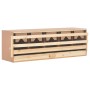 Chicken nesting box with 5 pine wood compartments 117x33x38cm by vidaXL, Egg incubators - Ref: Foro24-170660, Price: 83,10 €,...