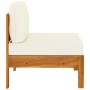 Garden furniture 6 pcs cushions white cream acacia wood by vidaXL, Garden sets - Ref: Foro24-3057933, Price: 675,80 €, Discou...