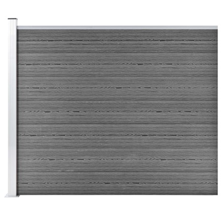 Graue WPC-Zaunplatte 175x146 cm von vidaXL, Zaunpaneele - Ref: Foro24-148983, Preis: 296,18 €, Rabatt: %