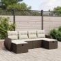 Set of 6-piece garden sofas and cushions synthetic rattan brown by , Garden sets - Ref: Foro24-3264169, Price: 385,97 €, Disc...