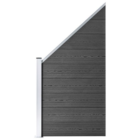 Panel de valla WPC negro 95x(105-180) cm de vidaXL, Paneles de vallas - Ref: Foro24-148974, Precio: 120,99 €, Descuento: %