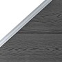 Black WPC fence panel 95x(105-180) cm by vidaXL, fence panels - Ref: Foro24-148974, Price: 120,66 €, Discount: %