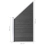 Black WPC fence panel 95x(105-180) cm by vidaXL, fence panels - Ref: Foro24-148974, Price: 120,66 €, Discount: %