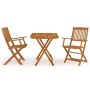 Folding garden dining table 3 pieces solid acacia wood by vidaXL, Garden sets - Ref: Foro24-3058257, Price: 172,51 €, Discoun...