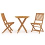 Folding 3-piece solid acacia wood garden dining set by vidaXL, Garden sets - Ref: Foro24-3058256, Price: 160,81 €, Discount: %