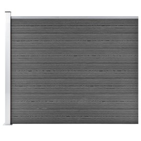 Black WPC fence panel 175x146 cm by vidaXL, fence panels - Ref: Foro24-148985, Price: 252,99 €, Discount: %