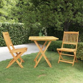 Folding garden dining table 3 pieces solid acacia wood by vidaXL, Garden sets - Ref: Foro24-3058258, Price: 174,39 €, Discoun...